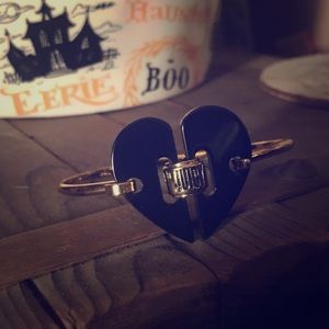 Juicy Couture Black Heart Goldtone Bracelet